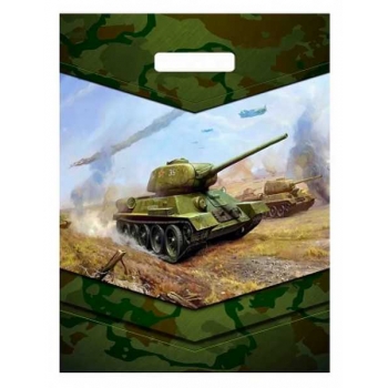 Мешок 40х31см ПВД 60мкм глянцевый с вырубной ручкой, Танк-легенда арт.н00264033