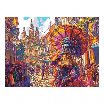 Набор для рисования по номерам, картина 28х38 см Карнавал (основа на карт, краски, кисть) арт.Кпн-416 Набор для рисования по номерам, картина 28х38 см Карнавал (основа на карт, краски, кисть) арт.Кпн-416