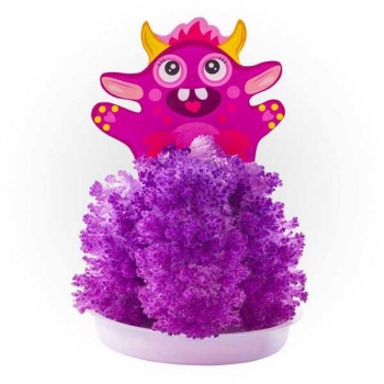 Набор для детского творчества - Выращивание кристаллов. Стикерняшки Любимая пицца, оранжевый кристалл арт.Кфо-003