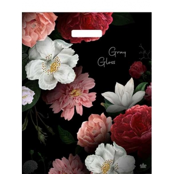 Мешок 48х39см ПВД 50мкм  с вырубной ручкой, Грэй Глосс  Нежность арт.н00228278