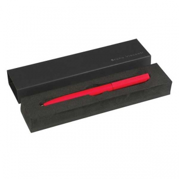 Ручка Bruno Visconti TORINO шарик.автомат.в подар.футляре,1,0мм,синяя,красный мет.корпус,черн.футляр арт.20-0382-03/09