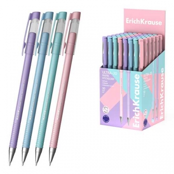 Ручка шариковая ErichKrause ULTRA-20 Pastel, 0.7мм, игольч. узел, синяя арт.63111 Ручка шариковая ErichKrause ULTRA-20 Pastel, 0.7мм, игольч. узел, синяя арт.63111