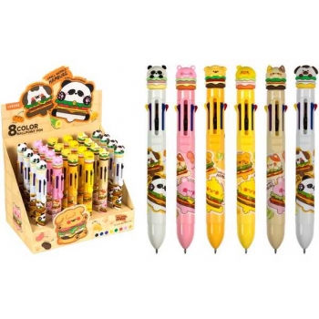 Ручка автоматическая deVENTE Cute Hamburge, 0.7мм,  8-ми цветная арт. 5071404