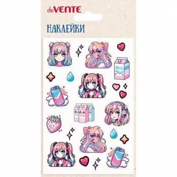 Наклейки deVENTE  10*15 см Anime girl, puff, объемные, многоразовые арт. 8002450 Наклейки deVENTE  10*15 см Anime girl, puff, объемные, многоразовые арт. 8002450