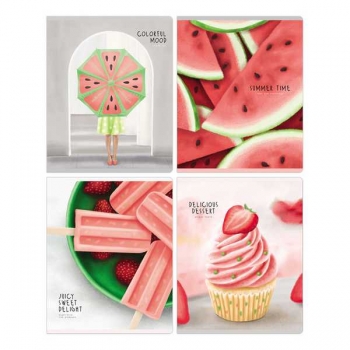 Тетрадь 48л в клетку BG Summer dessert, матовая ламинация арт.Т5ск48_лм 11058