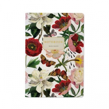 Тетрадь 40л в клетку Bruno Visconti FLORA.ПИОНЫ  арт.7-40-104