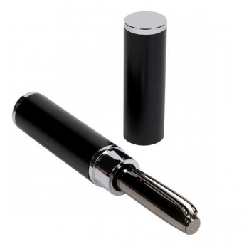 Ручка Bruno Visconti NAPOLI шарик.автомат.в круглом тубусе,1,0мм,синяя,корпус син и сталь,черн.футляр арт.20-0383/022