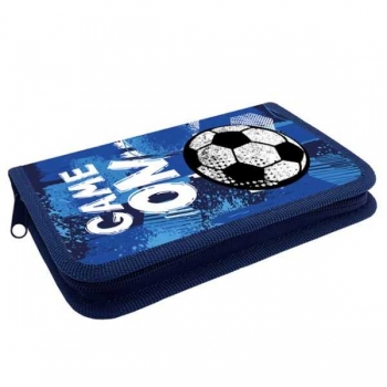 Пенал л/т 1-отдел. средний 190*110 арт.ПКК 03-5 Синий футбол