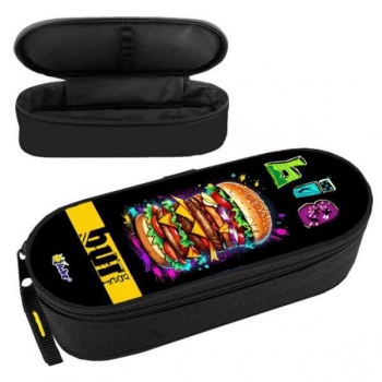 Пенал мягкий корпусный 210х85х50, одно отделение, резинки на клапане арт.ПМК 22-20 Супер бургер