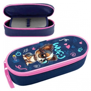 Пенал мягкий корпусный 210х85х50, одно отделение, резинки на клапане арт.ПМК 22-20 Стильный щенок