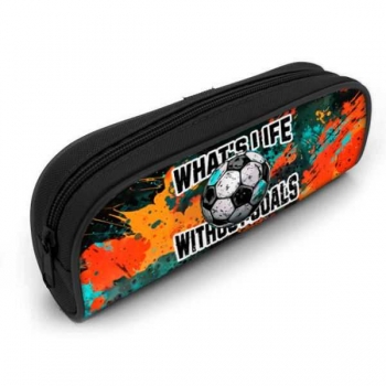 Пенал мягкий, объемный 210x80x40 мм арт.ПМО 21-20 Футбол гранж