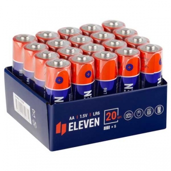 Батарейка Eleven алкалиновая LR6 (AA) -1.5V, 20 шт/уп., цена за 1 батарейку арт.376038