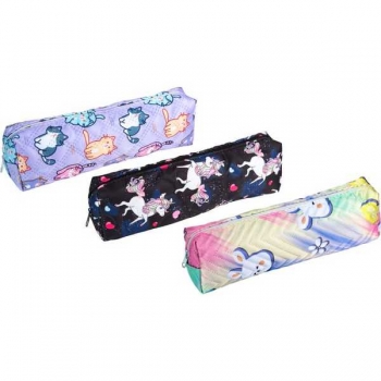 Пенал мягкий прямоугольный 200х70х35 Attomex Cuties, стеганный текстиль с рис., ассорти 3 дизайна арт.7029535