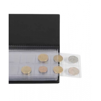 Альбом для монет 105*223 Монеты , 6 вварных файлов для 72 монет, кожзам красный арт.2858-202