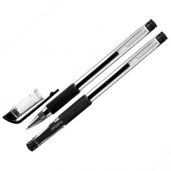 Ручка гелевая Hatber Test, 0.7, с резиновым грипом, черная арт.GP_085153