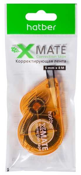 Штрих-корректор в ленте Hatber 5мм*8м X-Mate LUMINOUS, в пакете с е/п арт.CT_058782