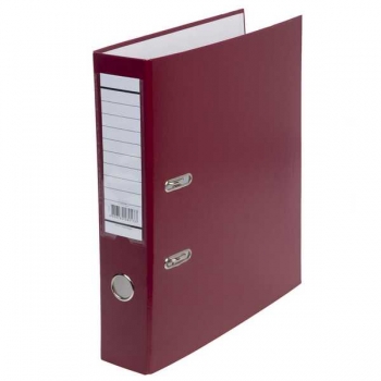 Файл-регистратор А4/70мм Hatber бумвинил, с карманом на корешке, бордовый арт.70ПР4_00006