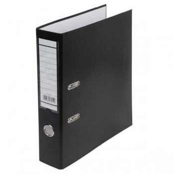 Файл-регистратор А4/70мм Hatber бумвинил, с карманом на корешке, черный арт.70ПР4_00001