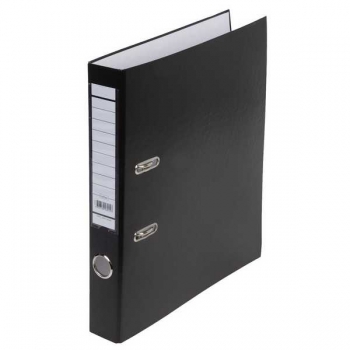 Файл-регистратор А4/50мм Hatber бумвинил, с карманом на корешке, черный арт.50ПР4_00001