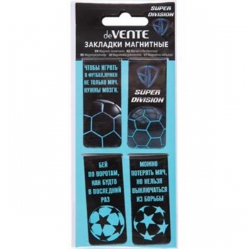 Закладка магнитная deVENTE  Super Division (25*56,6мм) набор 4 шт арт.8065509