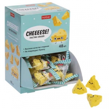 Ластик Hatber Cheeese!, в картонной дисплей-витрине арт.ER_083267 Ластик Hatber Cheeese!, в картонной дисплей-витрине арт.ER_083267