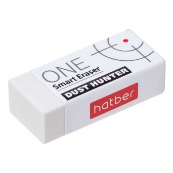 Ластик Hatber One, белый, в картонной дисплей-витрине арт.ER_059408