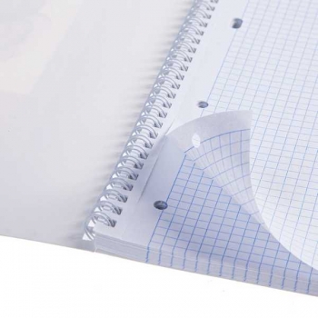 Тетрадь А4 80л в клетку на спирали Hatber Impressions, многоур. перфорация арт.80Т4вмВ1гр/047077