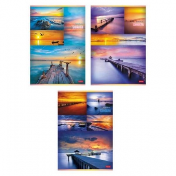 Тетрадь А4 96л в клетку Hatber Гаснет день в безбрежных небесах арт.96Т4В3/047083