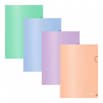 Папка-уголок А5+ ErichKrause Matt Pastel Bloom, непрозрачная, ассорти арт.61134 Папка-уголок А5+ ErichKrause Matt Pastel Bloom, непрозрачная, ассорти арт.61134