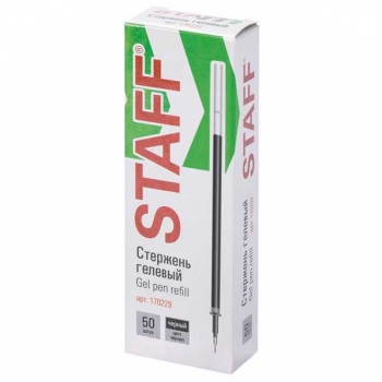 Стержень гелевый STAFF Basic 135мм, игольчатый пишущий узел 0.5мм, черный арт.170229 Стержень гелевый STAFF Basic 135мм, игольчатый пишущий узел 0.5мм, черный арт.170229