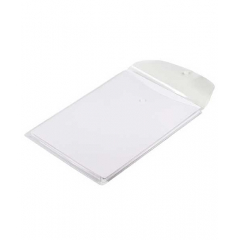 Папка-конверт А4 (230х310мм) на кнопке с расширением 25мм (250 л), 180 мкм, ПВХ, прозрачная  арт. 2920