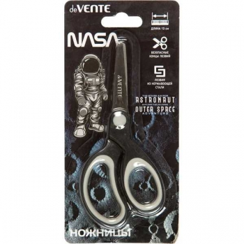 Ножницы deVENTE 13 см детские NASA, с закругл. кончиками лезвий, прорезин. ручками, в карт. блист арт.8010517 Ножницы deVENTE 13 см детские NASA, с закругл. кончиками лезвий, прорезин. ручками, в карт. блист арт.8010517