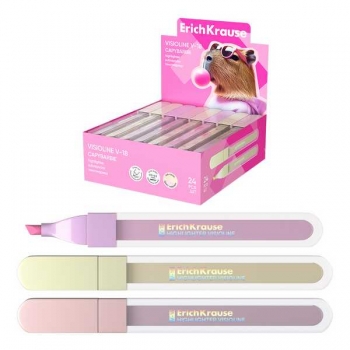 Маркер-выделитель ErichKrause V-18 CapyBarbara, цвет ассорти арт.63550 Маркер-выделитель ErichKrause V-18 CapyBarbara, цвет ассорти арт.63550