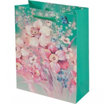 Пакет подарочный 18x23x8 см бумажный deVENTE Golden border Intense, 210г/м2, 4 дизайна арт. 9041444