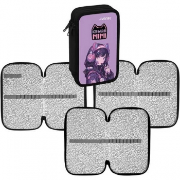 Пенал л/т 3-отдел. 205х120 deVENTE Kawaii Mimi, конгрев, фольга арт.7013508