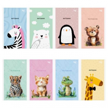 Блокнот А6 32л на скрепке BG Веселые друзья в клетку арт.Б6ск32 09431