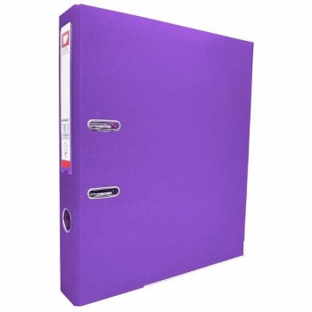Файл-регистратор А4/75мм ПВХ WORPSON c мет. уголком, с карманом на корешке, АССОРТИ, фиолетовый арт.554_фиолет