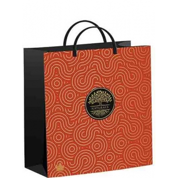 Мешок 26х24х9см мягкий пластик 140мкм ламинированный с пластиковой ручкой, Естественный стиль арт.н00255877