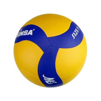 Мяч волейбольный, №5, окружность 65-67см, 260г., PVC, синий с желтым  арт.МБ-4814