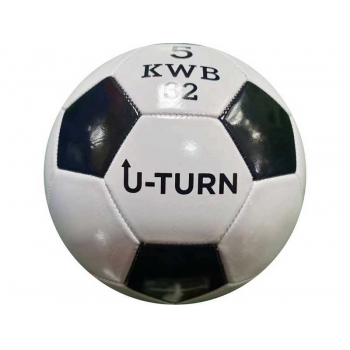 Мяч футбольный, №5, окружность 68-70см, 280-300г., PVC, черно-белый  арт.МБ-2420