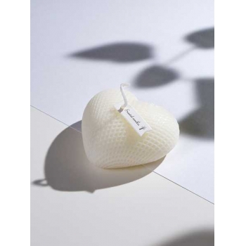 Свеча декоративная Пламя любви с ароматом туберозы, 7,4*6,5*3,2см, белая арт.УД-6204