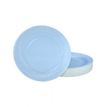 Тарелки одноразовые бумажные Голубой, набор 50шт., d=18см. арт.ТГ-7042