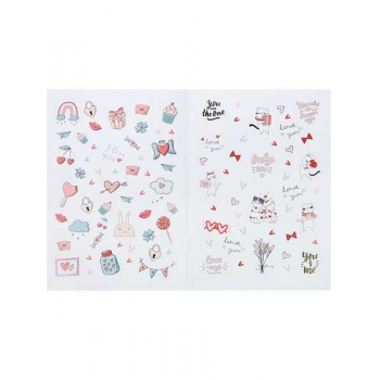 Стикербук А5 16л. Miland Love Story для оформления семейного альбома, 220+ наклеек арт.СБ-6312