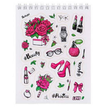 Стикербук А6 16л. Miland Мои штучки на гребне, 150 наклеек арт.СБ16-6581