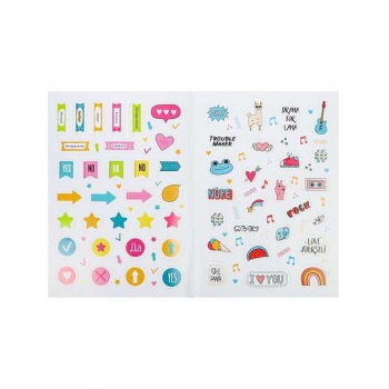 Стикербук А5 16л. Miland Мой блокнот для оформления ежедневника, 220+ наклеек арт.СБ-6314