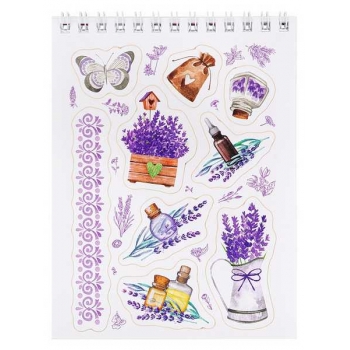 Стикербук А6 16л. Miland Мой прованс на гребне, 150 наклеек арт.СБ16-1379