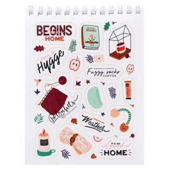 Стикербук А6 16л. Miland Мой уют на гребне, 150 наклеек арт.СБ16-1380