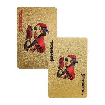 Карты игральные для покера Сияние золота 54 карты, золотые арт.ИН-5914