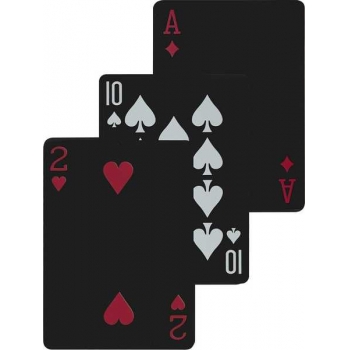 Карты игральные пластиковые Фолд 54 карты, черные, 63*88мм арт.ИН-8094