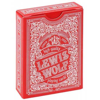 Карты игральные Lewis  Wolf red 54 карты, 63*88мм арт.ИН-3824 Карты игральные Lewis  Wolf red 54 карты, 63*88мм арт.ИН-3824